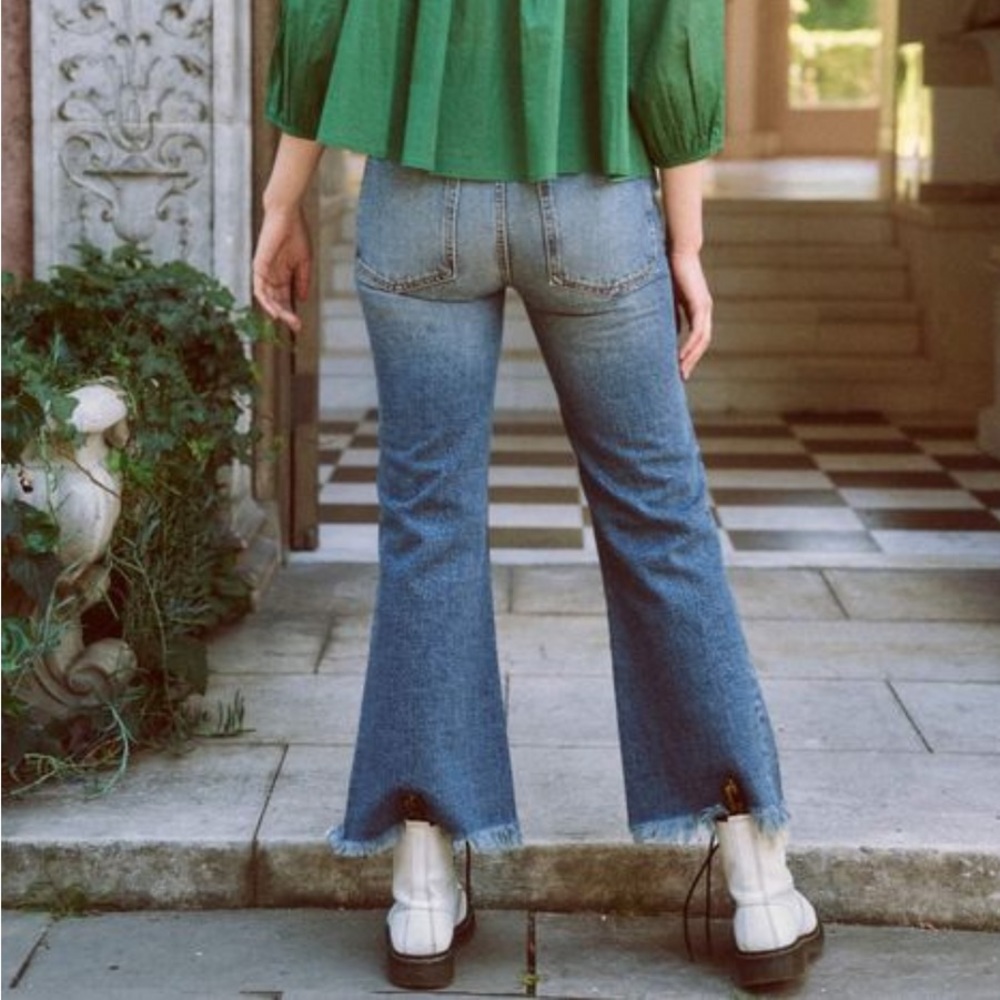 The Great. The Kick Bell Jean.  All cotton. made in USA. Size 27.